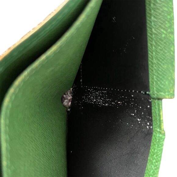 Louis Vuitton Unisex Green Bifold Wallet Epi Leather Vintage - Picture 6 of 7